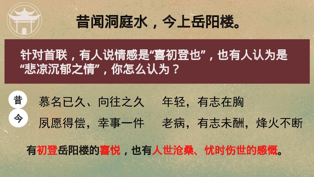 高中语文统编版必修二《登岳阳楼》PPT课件9
