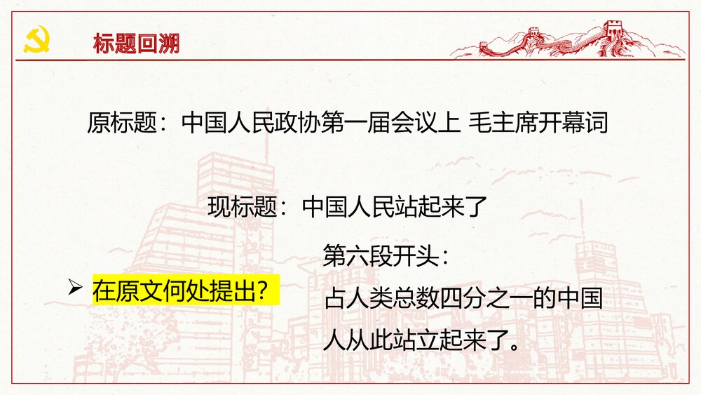 高中语文选择性必修上册《中国人民站起来了》PPT课件5