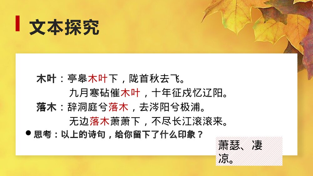 高中语文统编版必修二《说“木叶”》PPT课件9