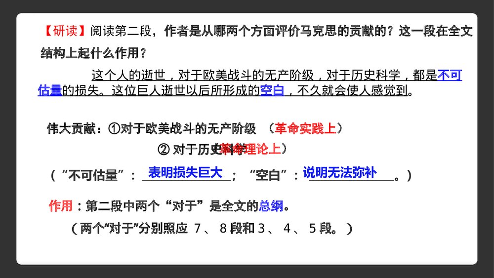 《在马克思墓前的讲话》统编版高中语文必修二PPT课件下载10