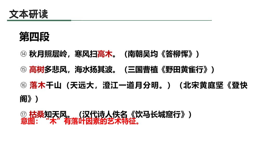 《说“木叶”》高中语文统编版必修二PPT课件下载10