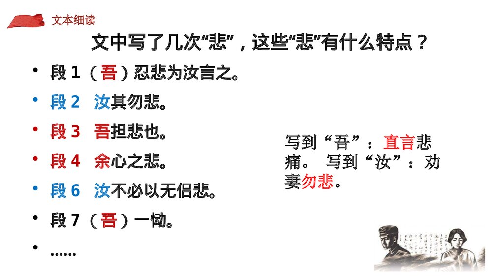 《与妻书》统编版高中语文必修二PPT课件下载8