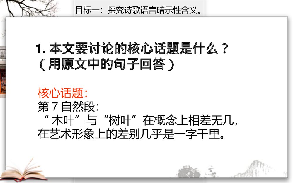 《说“木叶”》高中语文必修二PPT课件下载4