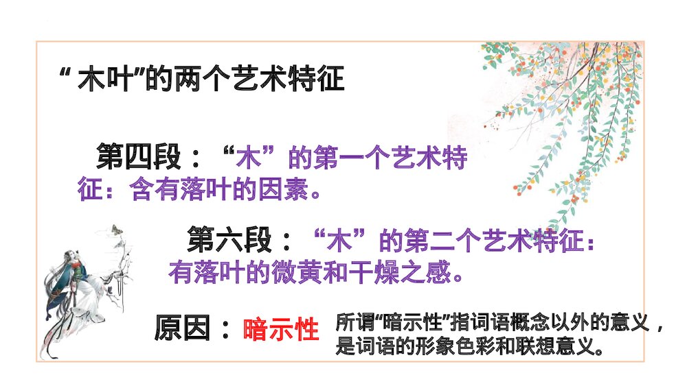 《说“木叶”》统编版高中语文必修二PPT课件9