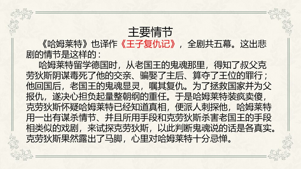 《哈姆莱特》高中语文必修二PPT优质课件6