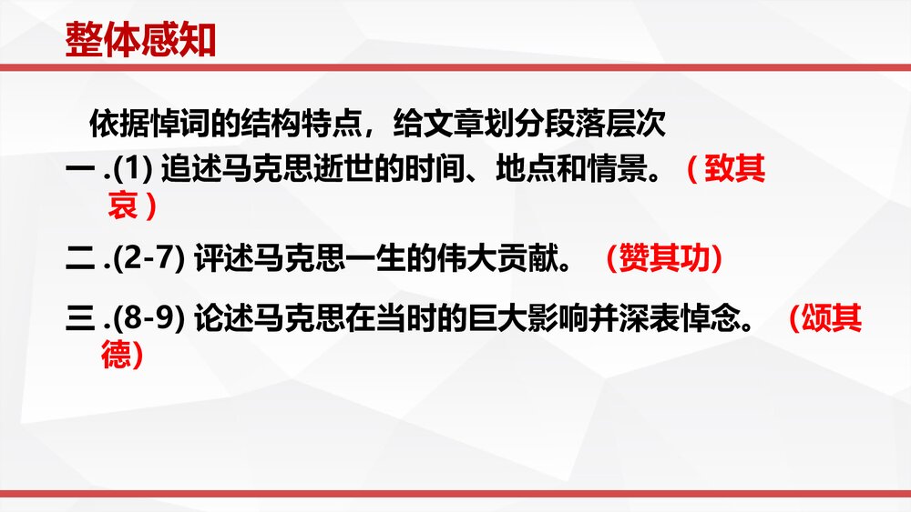 高中语文必修二《在马克思墓前的》PPT课件7