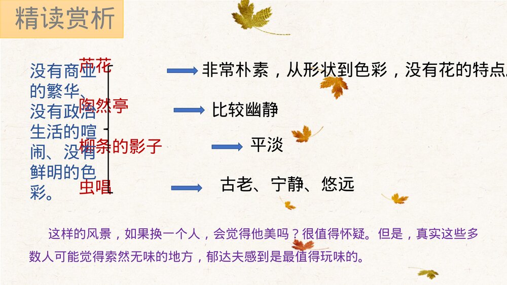 《故都的秋》统编版高中语文必修一PPT课件9