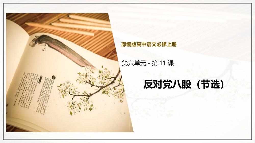 《反对党八股(节选)》部编版高中语文必修上册PPT课件(第六单元-第11课)1