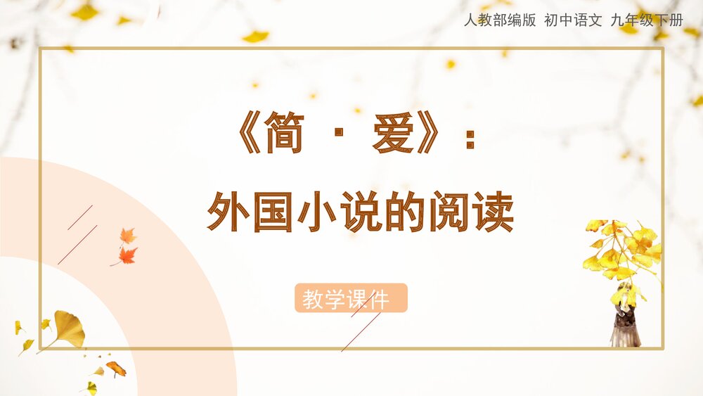 人教部编版初中语文九年级下册《简·爱》外国小说的阅读PPT教学课件1