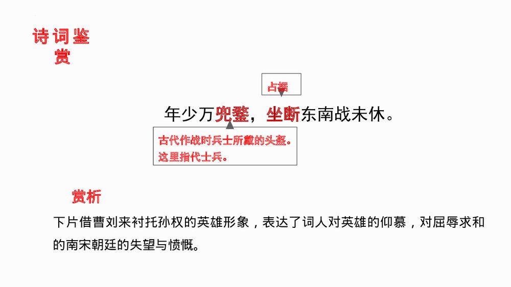 《南乡子·登京口北固亭有怀》部编版九年级语文下册PPT课件下载9