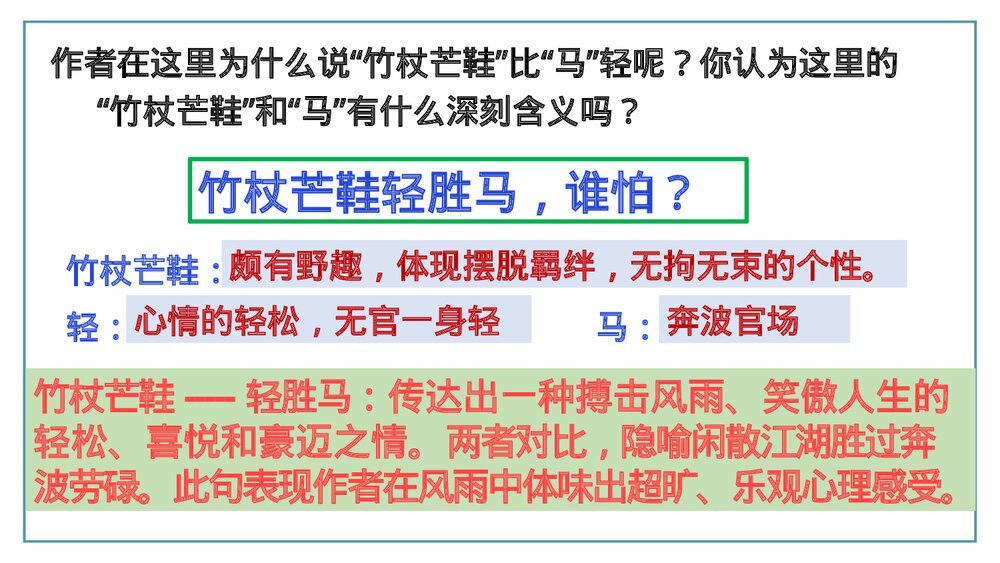 课外古诗词诵读《定风波》部编版九年级语文下册PPT课件下载9