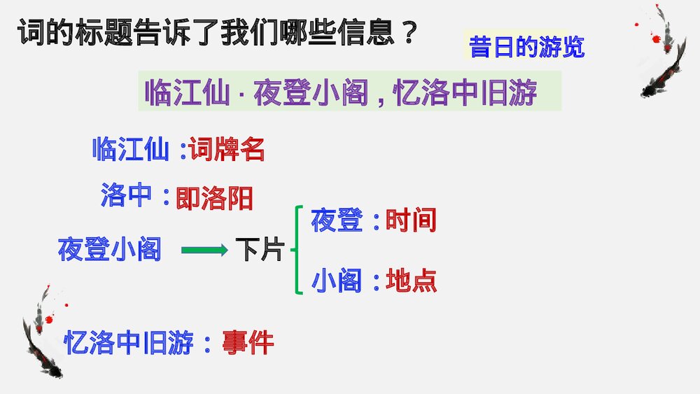 课外古诗词诵读《临江仙·夜登小阁，记洛中旧游》部编版九年级语文下册PPT课件下载5