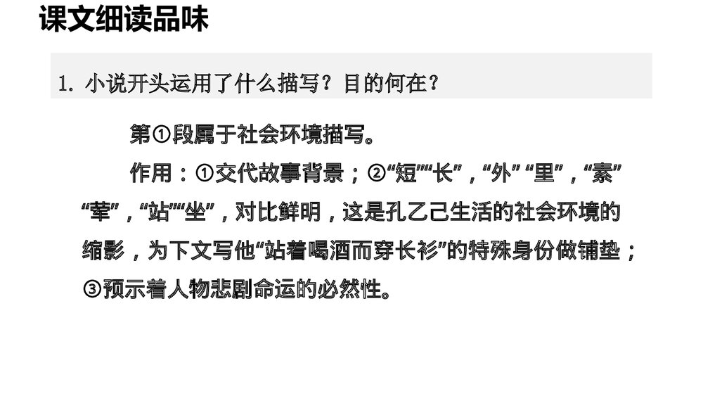 部编版九年级语文下册《孔乙己》PPT课件下载(第2课时)2