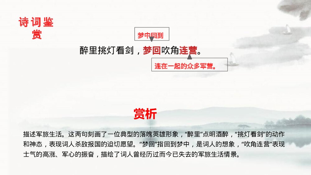 九年级语文下册部编版《破阵子·为陈同甫赋壮词以寄之》词四首PPT课件6