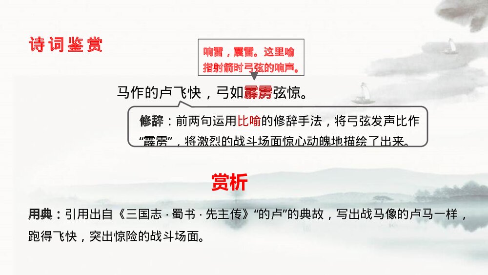 九年级语文下册部编版《破阵子·为陈同甫赋壮词以寄之》词四首PPT课件8