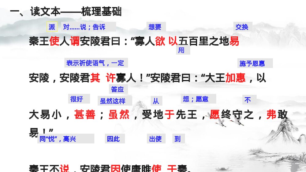 《唐雎不辱使命》九年级语文下册PPT优质课件6