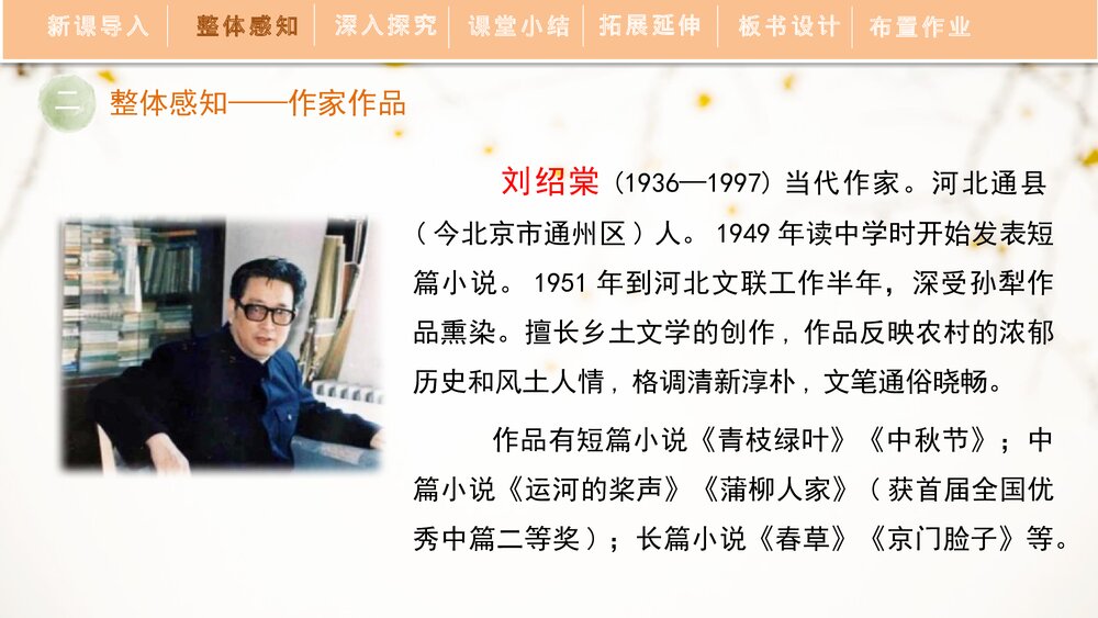 人教部编版初中语文九年级下册《蒲柳人家》PPT教学课件7