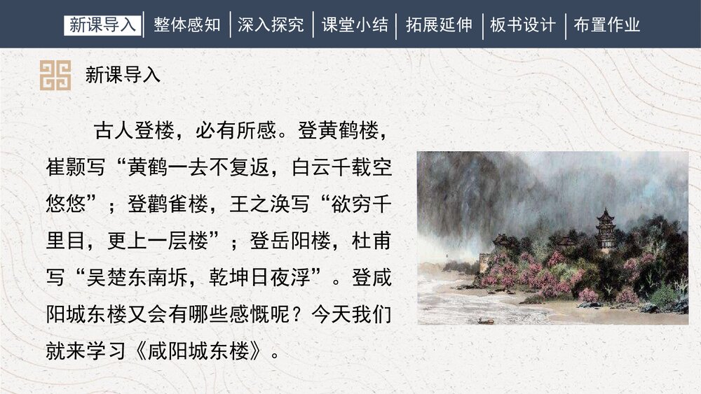 课外古诗词诵读《咸阳城东楼》部编版九年级语文上册PPT课件3