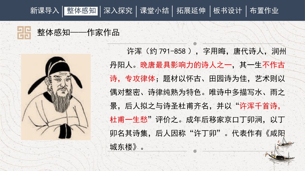 课外古诗词诵读《咸阳城东楼》部编版九年级语文上册PPT课件6