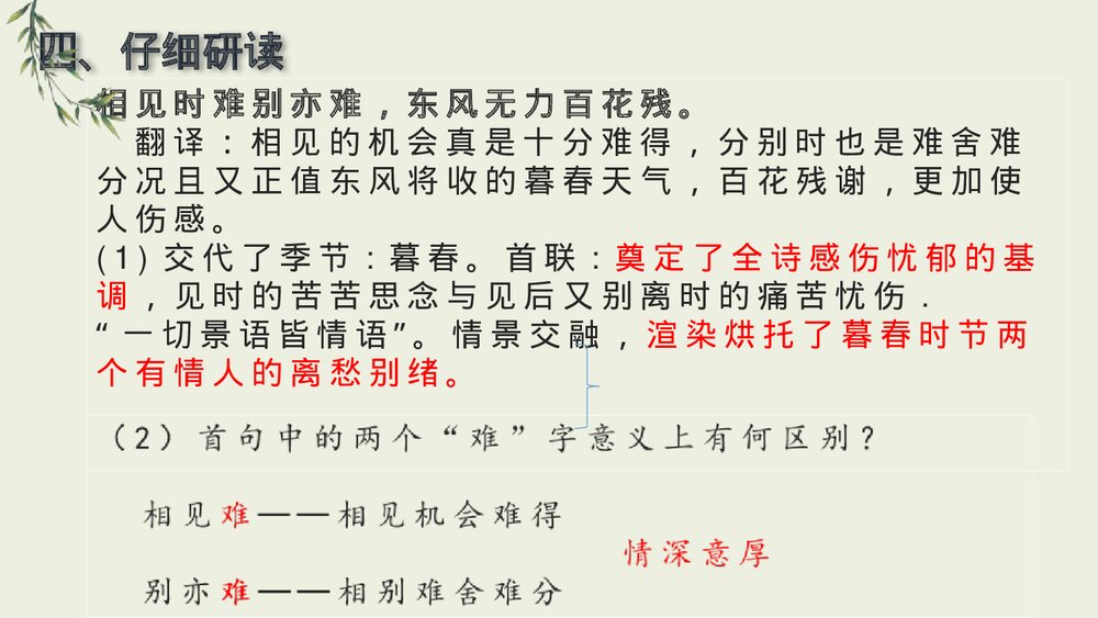 课外古诗词诵读《无题》九年级语文上册PPT课件下载6