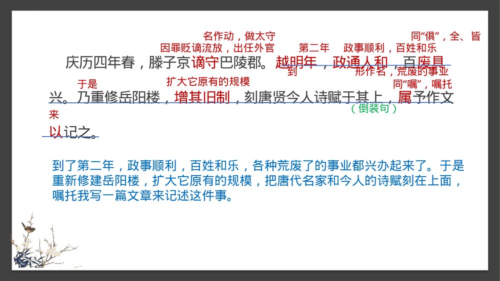 《岳阳楼记》部编版九年级语文上册PPT教学课件7
