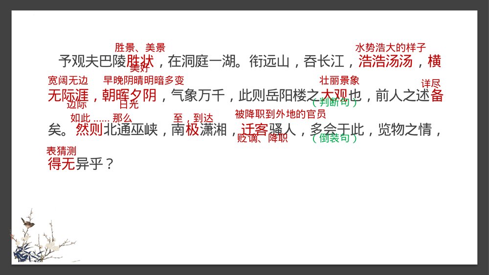 《岳阳楼记》部编版九年级语文上册PPT教学课件9
