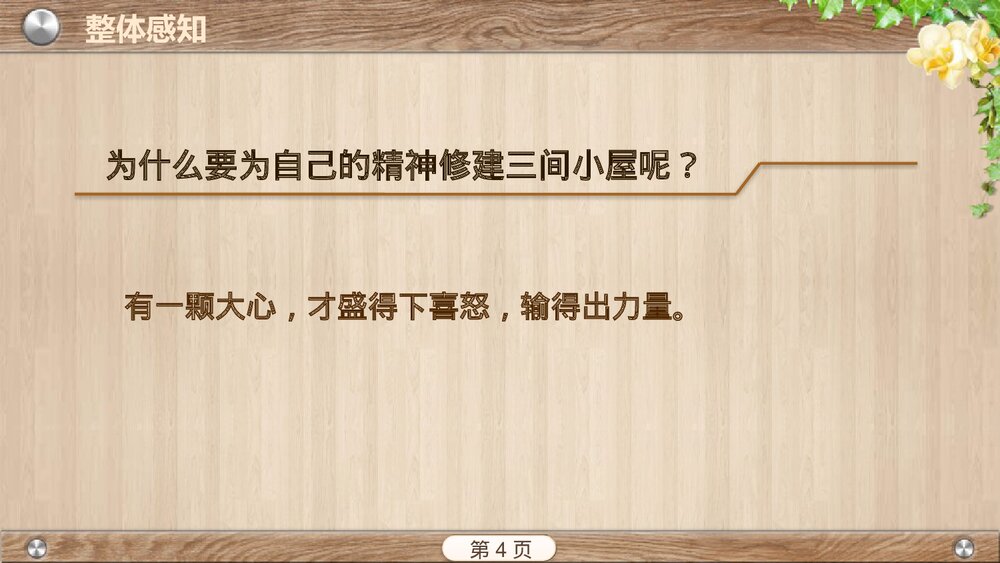 九年级部编版语文上册《精神的三间小屋》PPT教学课件4