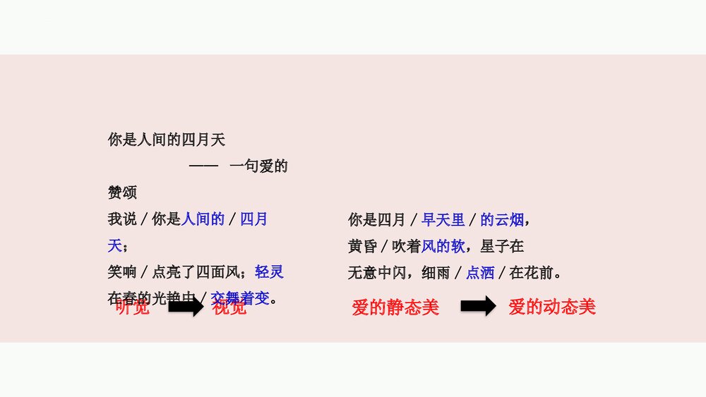 《你是人间的四月天》九年级语文上册部编版PPT教学课件8