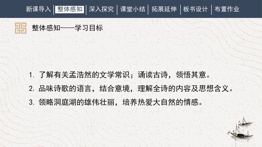 课外古诗词诵读《望洞庭湖赠张丞相》人教部编版初中语文八年级下册PPT课件6