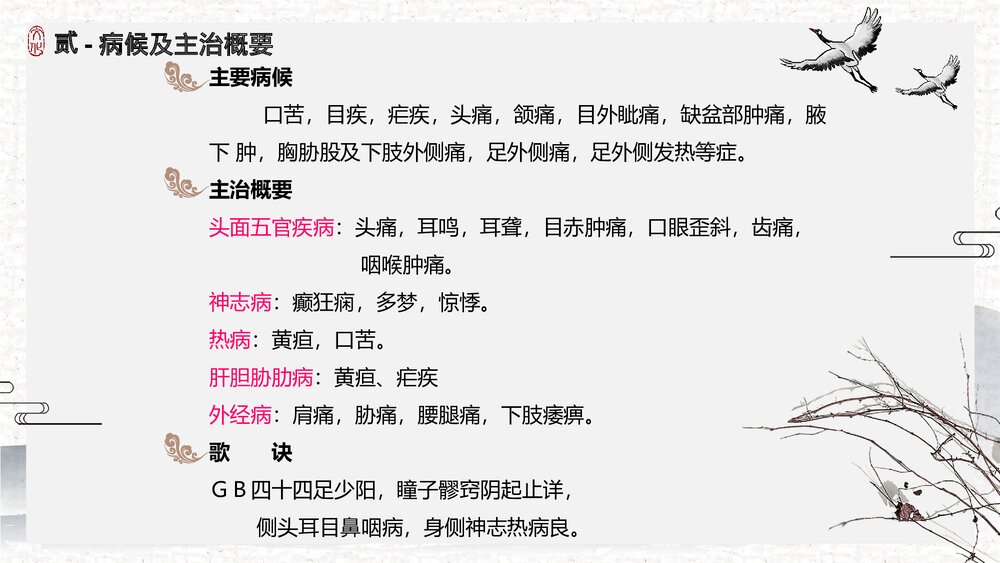 中医足少阳胆经详解PPT课件下载9