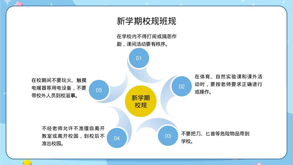 新学期开学第一课校规班规主题班会PPT4