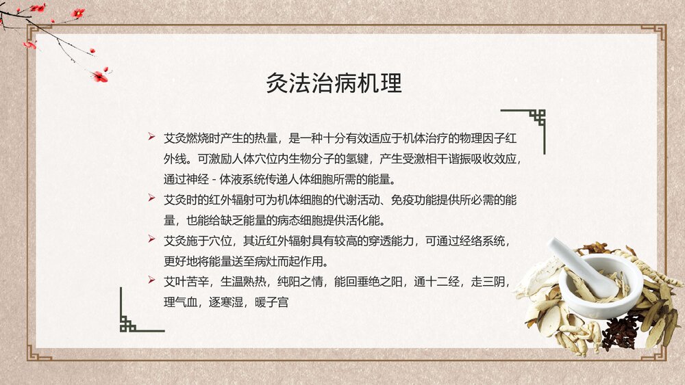 中国风艾灸中医养生知识培训PPT课件9