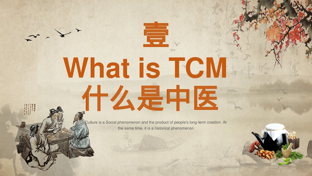 中国风中医文化英文宣传PPT课件3